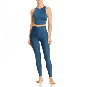 Alo yoga deep jade airlift 7/8 leggings small